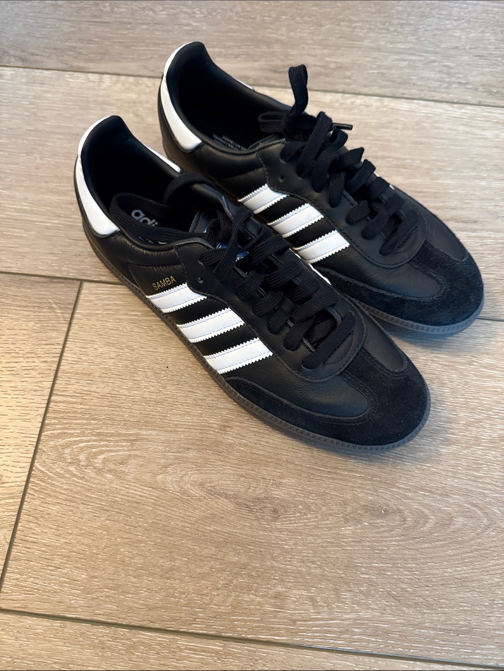 adidas Samba Low-Profile Sneakers - Black/White - Picture 1 of 5